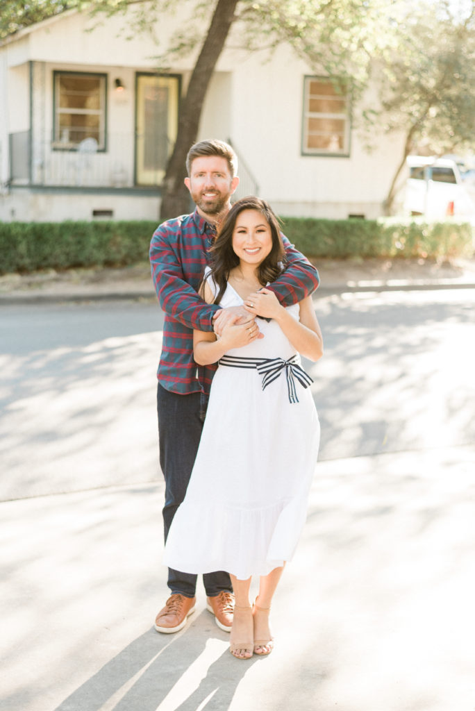 Bride and Groom engagement Photos on South Congress, Austin Engagement photos